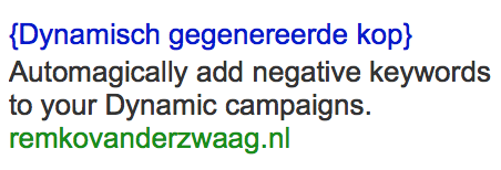 Automagically add negative keywords to dynamic campaigns